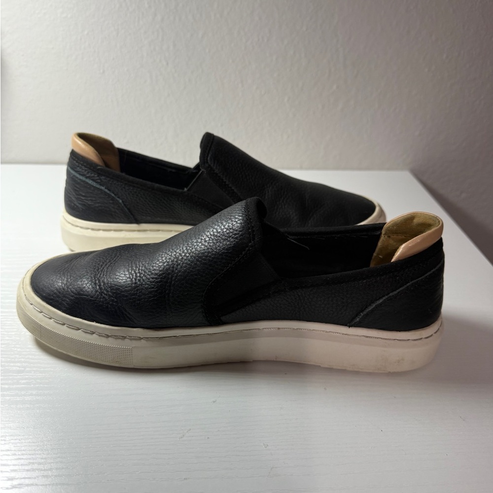 Black and White Slip-On Loafers with Modern Design